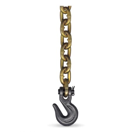 Cm Clevis Assembly, Standard Link, Grade 70, 38 In, 25 Ft Length, 6600 Lb, Carbon Steel, Gold Chromate 639097